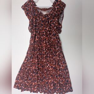 Cat & Jack Brown Leopard Print Kids Dress